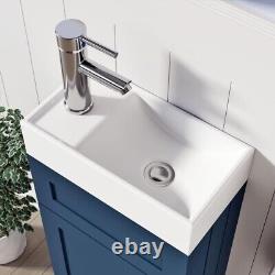 BELOFAY Crawley Blue 400mm Floor Standing Bathroom Vanity Unit With Basin