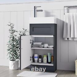 BELOFAY Crawley Grey Floor Standing Bathroom Vanity Unit With Ceramic Basin