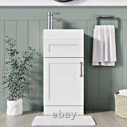 BELOFAY Crawley White 400mm Floor Standing Bathroom Vanity Unit With Basin