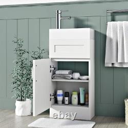 BELOFAY Crawley White 400mm Floor Standing Bathroom Vanity Unit With Basin