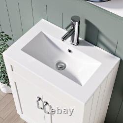 BELOFAY Crawley White 500mm Floor Standing Bathroom Vanity Unit With Basin