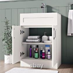 BELOFAY Crawley White 600mm Floor Standing Bathroom Vanity Unit With Basin