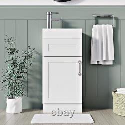 BELOFAY Crawley White Floor Standing Bathroom Vanity Unit With Ceramic Basin