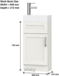 BELOFAY Crawley White Floor Standing Bathroom Vanity Unit With Ceramic Basin