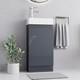 Belofay Denvor Grey 400mm Floor Standing Bathroom Vanity Unit With Basin