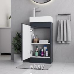 BELOFAY Denvor Grey 400mm Floor Standing Bathroom Vanity Unit With Basin