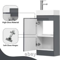 BELOFAY Denvor Grey 400mm Floor Standing Bathroom Vanity Unit With Basin