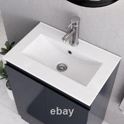 BELOFAY Denvor Grey 600mm Floor Standing Bathroom Vanity Unit With Basin