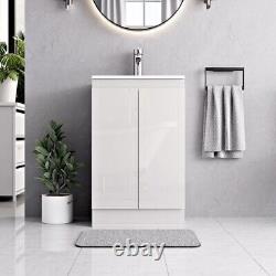 BELOFAY Denvor White 500mm Floor Standing Bathroom Vanity Unit With Basin