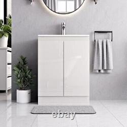 BELOFAY Denvor White 600mm Floor Standing Bathroom Vanity Unit With Basin