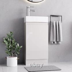 BELOFAY Denvor White Floor Standing Bathroom Vanity Unit With Ceramic Basin