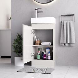 BELOFAY Denvor White Floor Standing Bathroom Vanity Unit With Ceramic Basin