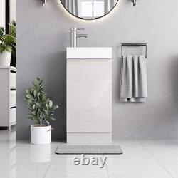 BELOFAY Denvor White Floor Standing Bathroom Vanity Unit With Ceramic Basin