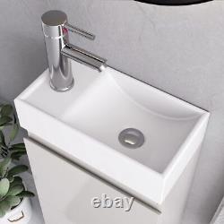 BELOFAY Denvor White Floor Standing Bathroom Vanity Unit With Ceramic Basin