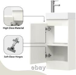 BELOFAY Denvor White Floor Standing Bathroom Vanity Unit With Ceramic Basin