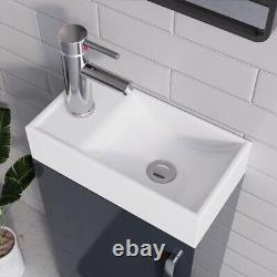 BELOFAY New York Grey 400mm Floor Standing Bathroom Vanity Unit With Basin