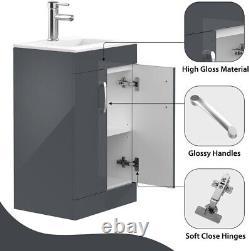 BELOFAY New York Grey 500mm Floor Standing Bathroom Vanity Unit With Basin