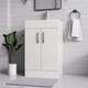 Belofay New York White 500mm Floor Standing Bathroom Vanity Unit With Basin