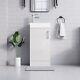 Belofay New York White Floor Standing Bathroom Vanity Unit With Ceramic Basin