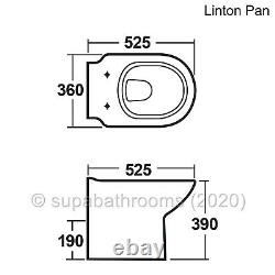 Back To Wall BTW Vanity Toilet Unit WC Pan, Concealed Cistern