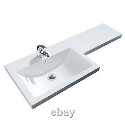 Back to Wall Close Coupled Toilet Concealed Cistern WC Unit Bathroom Vanity Sink