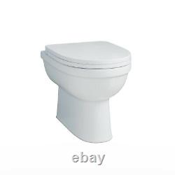 Back to Wall Close Coupled Toilet Concealed Cistern WC Unit Bathroom Vanity Sink