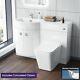 Basin White Lh Vanity Unit And Wc Toilet Bathroom Sink Cabinet Furniture Dene