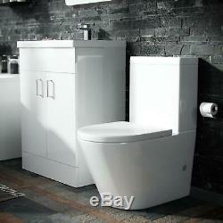 Bath + Rimless Toilet Freestanding Vanity Unit Bathroom Suite Desner