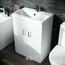 Bath + Rimless Toilet Freestanding Vanity Unit Bathroom Suite Desner