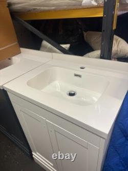Bathroom 2 Door Basin Vanity Unit White