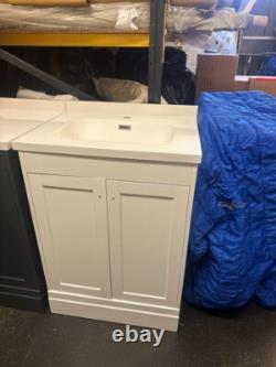 Bathroom 2 Door Basin Vanity Unit White