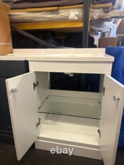 Bathroom 2 Door Basin Vanity Unit White