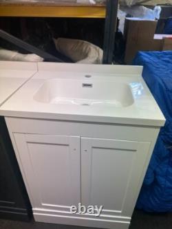 Bathroom 2 Door Basin Vanity Unit White