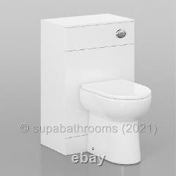 Bathroom 450mm Vanity Unit Sink Basin Linton Back to Wall Toilet Furniture Suite