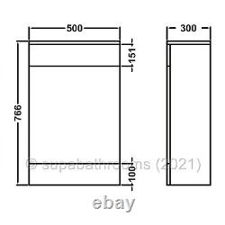 Bathroom 450mm Vanity Unit Sink Basin Linton Back to Wall Toilet Furniture Suite