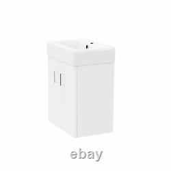 Bathroom 450mm White Basin Sink Flat Pack Vanity Unit Wall Hung Bathroom Pileh