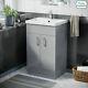 Bathroom 500 Mm Ceramic Basin Sink Vanity Light Grey Unit Cabinet Nanuya