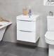 Bathroom 500mm Square Wall Hung Handle-less Vanity Unit & Basin (sq500wh)