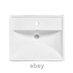 Bathroom 500mm Square Wall Hung Handle-Less Vanity Unit & Basin (SQ500WH)