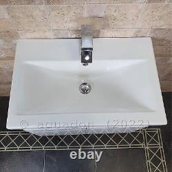 Bathroom 600mm Wall Hung Vanity Storage Unit And Basin Devlyn