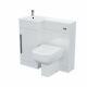 Bathroom 900 Mm White Lh Basin Sink Fp Vanity Unit Wc Back To Wall Toilet Lovane