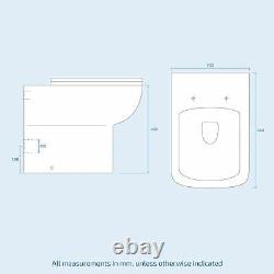 Bathroom 900 mm White LH Basin Sink FP Vanity Unit WC Back To Wall Toilet Lovane
