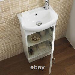 Bathroom 900mm Basin Vanity Combination WC Unit & Toilet Modern Cloakroom Pack