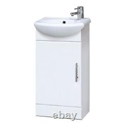 Bathroom 900mm Basin Vanity Combination WC Unit & Toilet Modern Cloakroom Pack