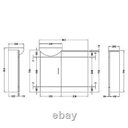 Bathroom 900mm Basin Vanity Combination WC Unit & Toilet Modern Cloakroom Pack