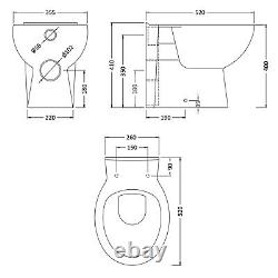 Bathroom 900mm Basin Vanity Combination WC Unit & Toilet Modern Cloakroom Pack