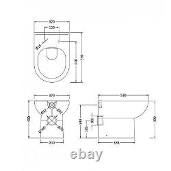 Bathroom 950mm Vanity Unit Sink Basin Linton Back to Wall Toilet Furniture Suite