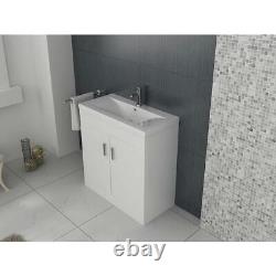 Bathroom Basin Sink Cabinet Storage Cupboard Vanity Unit Free Standing 700mm