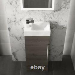 Bathroom Basin Sink Vanity Unit Furniture 1 TH Floor Standing 400mm Anthracite
