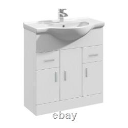 Bathroom Basin Sink Vanity Unit Single Tap Hole Floor Standing Furniture 750mm